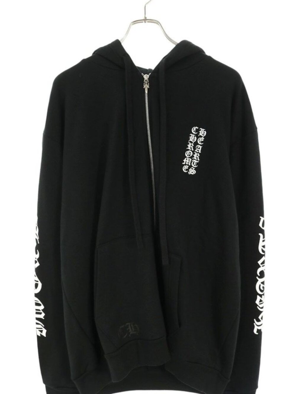 Chrome Hearts Sweatshirt HD Zip Sleeve Logo Print Zip Up Hoodie XL